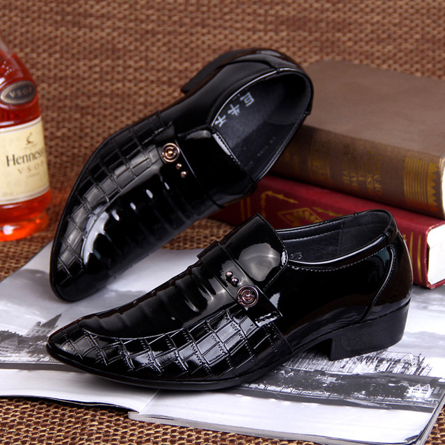 Eleganckie męskie buty wizytowe oxford slip-on czarne - Wianko - 6