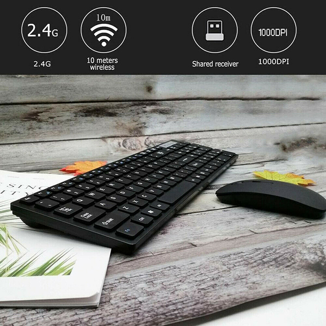 Zestaw bezprzewodowej klawiatury i myszy POHIKS 2.4GHz - ultra-cienki design, ergonomiczna konstrukcja - PC/Laptop - Wianko - 12