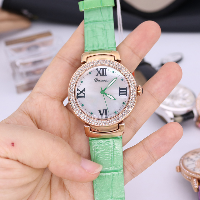 Damski zegarek Melissa łabędź z kryształkami, mechanizm japoński, bransoleta skórzana - Wianko - 35