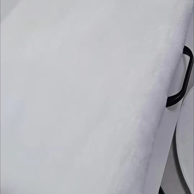 Tkanina pluszowa Faux futro, biały, miękki, jednolity kolor, DIY odzież szycia, 50x170cm - Wianko - 3