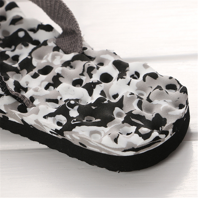 Męskie letnie domowe kapcie klapki podłogowe płaskie buty masaż pantofle kamuflaż - Wianko - 14