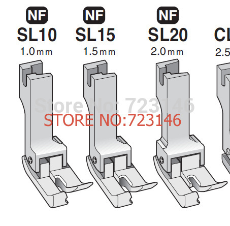 3 sztuki Kompensacyjne Stopy Suisei dla Maszyny Do Szycia Seiko Singer SL10 1.0MM, SL15 1.5MM, SL20 2.0MM - Wianko - 1