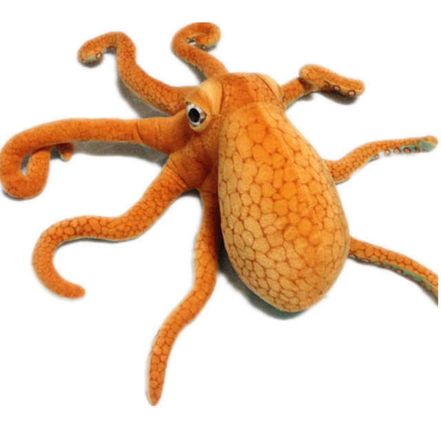 Pluszowa imitacja ośmiornicy - zabawka reprezentująca życie morskie w postaci lalki z wypchanymi zwierzętami pluszowymi, w tym rybą-kałamarnicą, idealny prezent dla dzieci, miękkie poduszki w postaci śmiesznych lalek - Wianko - 5