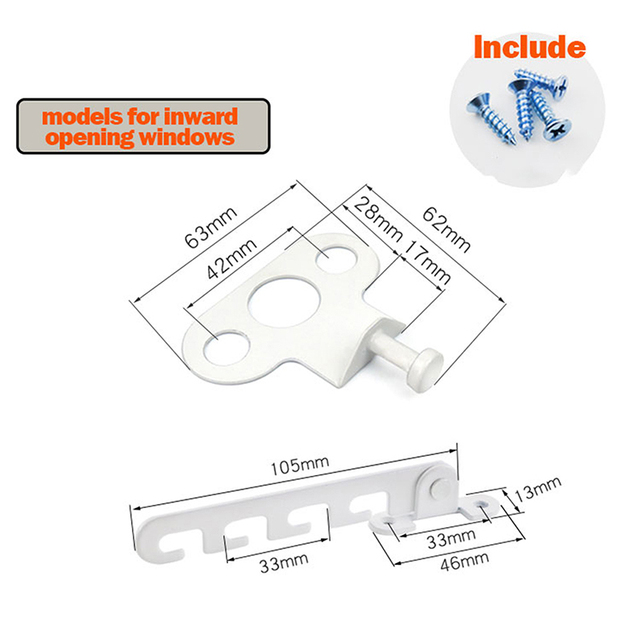 Ogranicznik okna z zatrzaskiem Wind Brace - ochrona domu i dziecka (2 sztuki) - Wianko - 6