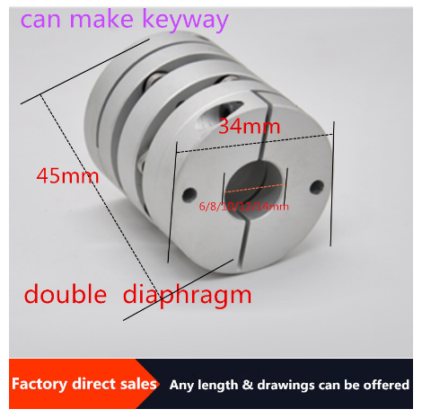 Elastyczne pojedyncze sprzęgło membranowe D26L26, stop aluminium, otwór wewnętrzny 5/6/6.35/8/10 mm - Wianko - 10