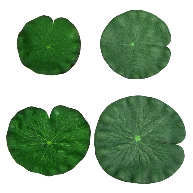Lotus sztuczny, pływający staw z funkcją wody - 4 paczki, 4 rozmiary liści lotosu - Wianko - 8