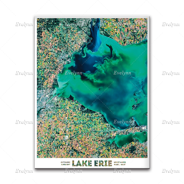 Plakat na ścianę Wersal, Morze Czarne, Jezioro Erie, Jezioro Eyre, Leeward Wyspy, Banki, Półwysep, Satelita - Wydruki artystyczne Home Decor na płótnie - Wianko - 2