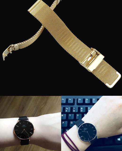 Pasek zegarka Milanese Loop PEIYI - 18mm, 20mm, 22mm - stal nierdzewna, metalowa klamra - Wianko - 15
