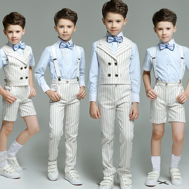Formalny garnitur chłopięcy - mundurek szkolny, blazer, garnitury ślubne, smokingi, bal, taniec - Wianko - 5