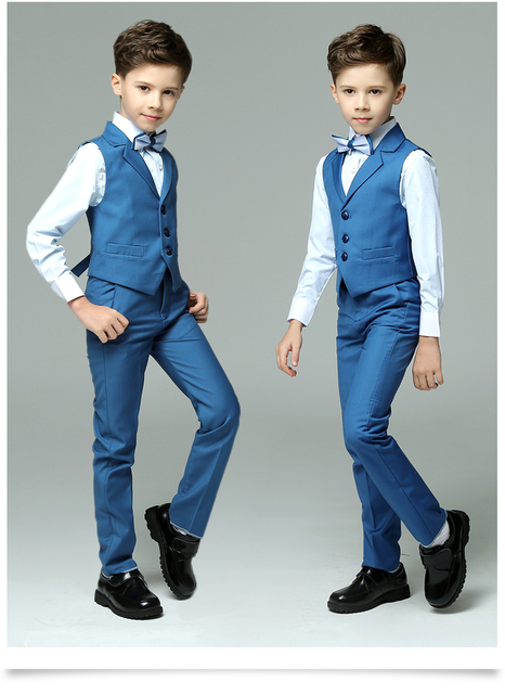 Formalny garnitur chłopięcy - mundurek szkolny, blazer, garnitury ślubne, smokingi, bal, taniec - Wianko - 30