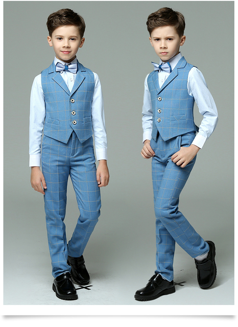 Formalny garnitur chłopięcy - mundurek szkolny, blazer, garnitury ślubne, smokingi, bal, taniec - Wianko - 14
