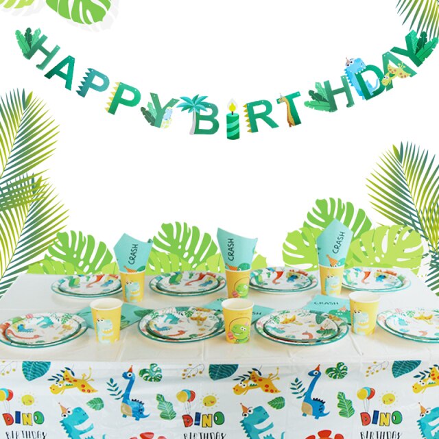 Dekoracje urodzinowe - Dinozaur dla firm i imprez - balony, banner, dekoracja tortu - chłopięca Baby Shower - Wianko - 14
