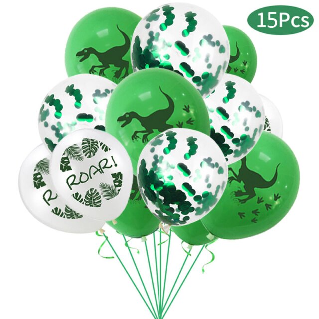 Dekoracje urodzinowe - Dinozaur dla firm i imprez - balony, banner, dekoracja tortu - chłopięca Baby Shower - Wianko - 3