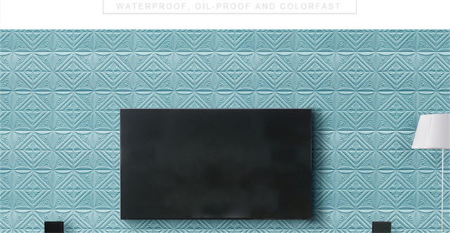 Tablica sufitowa z 3D naklejką 70x70cm, wodoodporna tapeta do dekoracji salonu i sypialni - Wianko - 12