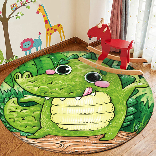 Miękki okrągły dywan dla dzieci - Tapeta Peludo Cartoon - Wianko - 9