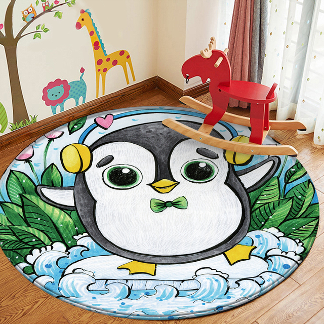 Miękki okrągły dywan dla dzieci - Tapeta Peludo Cartoon - Wianko - 13
