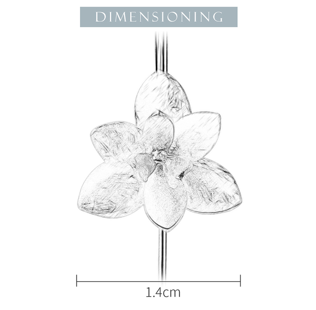 Kolczyki wiszące Lotus w stylu kwiatowym ze srebra 925 ze współczesnym wykończeniem ręcznym - idealne dla kobiet - Wianko - 14