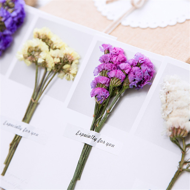Zestaw 5 sztuk Retro suszonych kwiatowych listów papierowych z ręcznie robioną kopertą i zaproszeniem ślubnym oraz kartką z życzeniami - do pisania - Wianko - 4