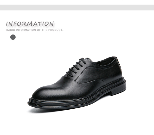 Męskie szpiczaste buty formalne na wiosnę i jesień, idealne do biura, jazdy samochodem i ceremonii - Wianko - 2