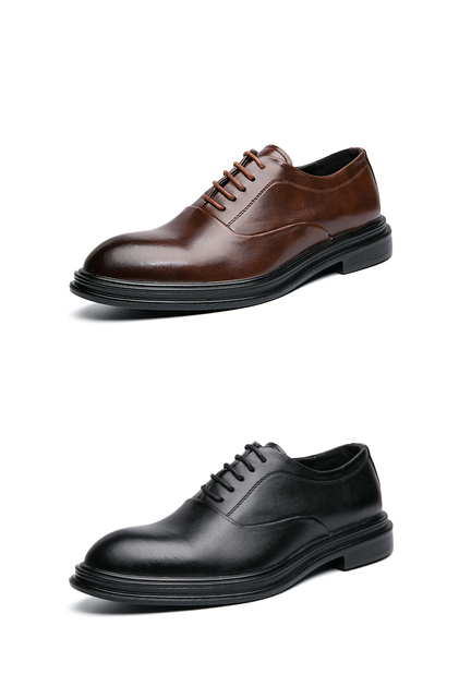 Męskie szpiczaste buty formalne na wiosnę i jesień, idealne do biura, jazdy samochodem i ceremonii - Wianko - 19