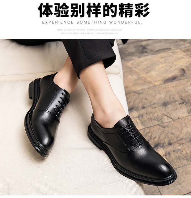 Męskie szpiczaste buty formalne na wiosnę i jesień, idealne do biura, jazdy samochodem i ceremonii - Wianko - 15