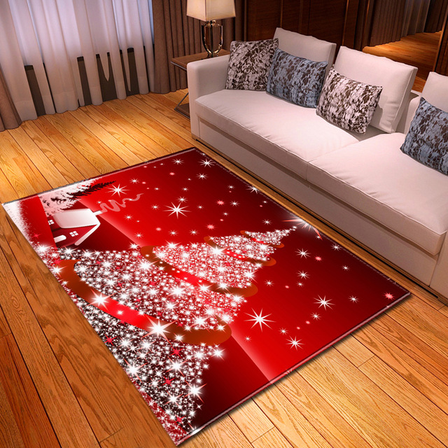 Wesołe świąteczne dywany 3D Snowflower do sypialni oraz salonu – miękka gąbka, zmywalne antypoślizgowej maty podłogowe dla dzieci - Wianko - 9