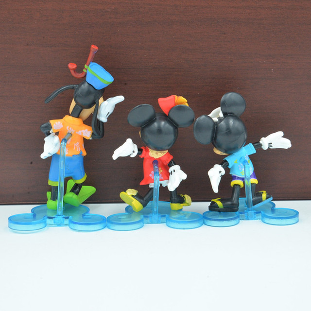 Figurki akcji Disney Anime 6 sztuk Mickey Mouse, Kaczor Donald, Goofy, Minnie Mouse - zabawki PVC dla dzieci i prezenty na Boże Narodzenie - Wianko - 4