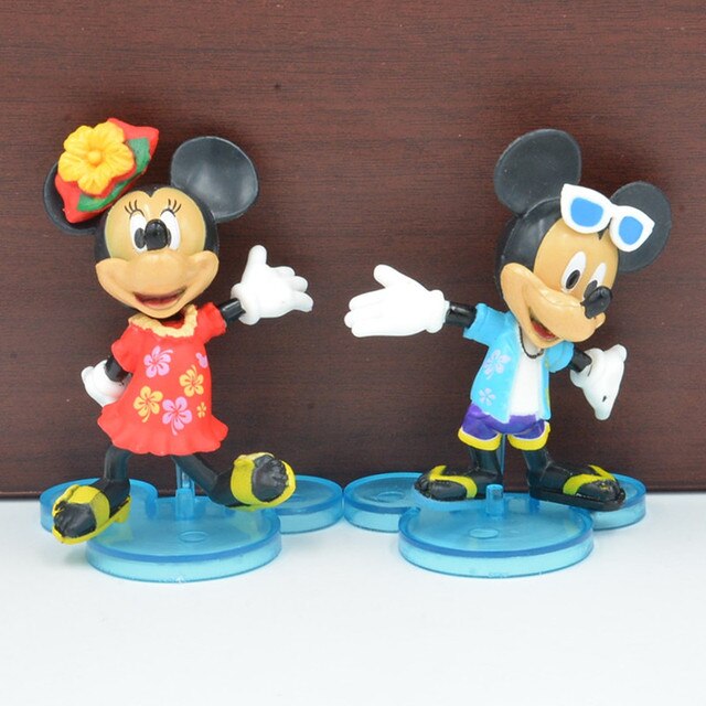 Figurki akcji Disney Anime 6 sztuk Mickey Mouse, Kaczor Donald, Goofy, Minnie Mouse - zabawki PVC dla dzieci i prezenty na Boże Narodzenie - Wianko - 7