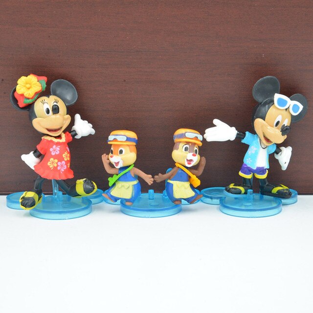 Figurki akcji Disney Anime 6 sztuk Mickey Mouse, Kaczor Donald, Goofy, Minnie Mouse - zabawki PVC dla dzieci i prezenty na Boże Narodzenie - Wianko - 2