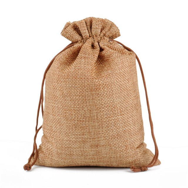 20 sztuk naturalnych sznurków jutowych w satynowej torbie - idealne do pakowania biżuterii, prezentów i słodyczy - Wianko - 12