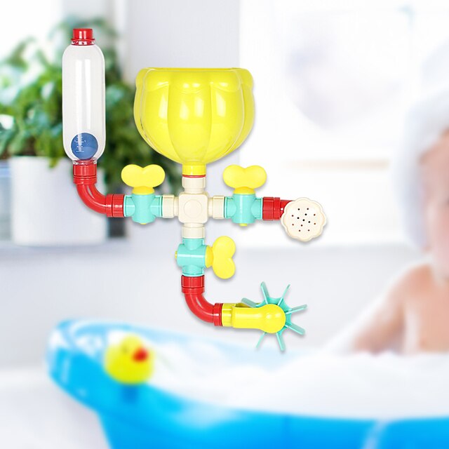 Zabawki do kąpieli dla niemowląt - rurki DIY z przyssawkami - prysznicowa zabawa dla dzieci 3-4 lat - Wianko - 4