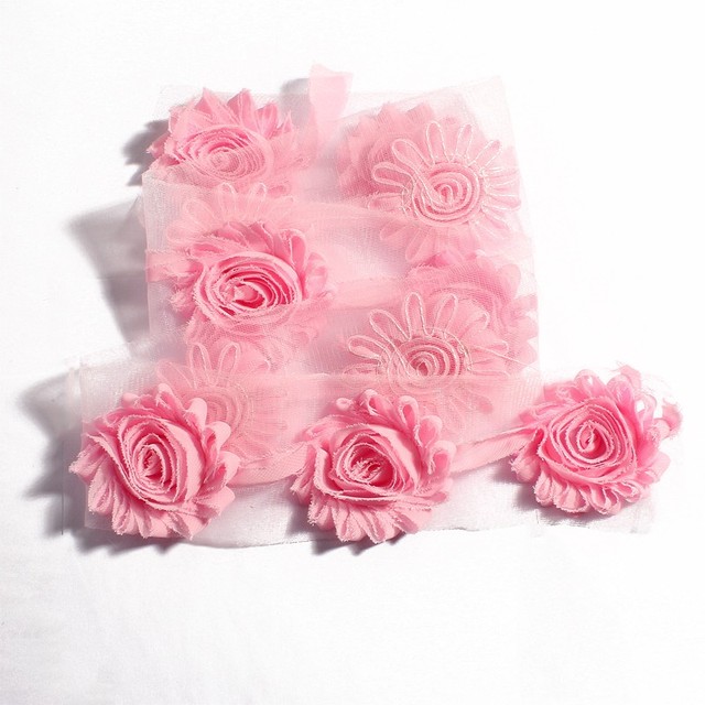 Miękkie sztuczne kwiaty - szyfonowe róże o długości 2.6 w 15 kolorach z efektem postrzępionych płatków - idealne do dekoracji ślubnych i garderoby kobiet - Wianko - 8