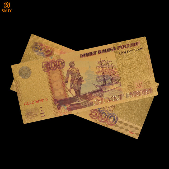 Zestaw 10 rubli - 10 sztuk/partia rosyjska replika waluta, kolor pamiątka złota kolekcja banknotów - Wianko - 33