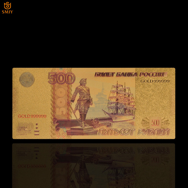 Zestaw 10 rubli - 10 sztuk/partia rosyjska replika waluta, kolor pamiątka złota kolekcja banknotów - Wianko - 34