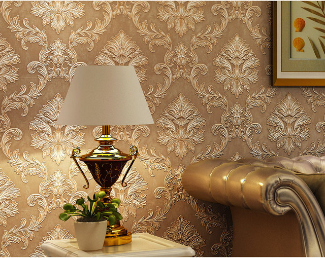 Tapeta Vintage 3D Relief z motywem kwiatowym, europejski styl retro, luksusowa dekoracja ścian - Wianko - 12
