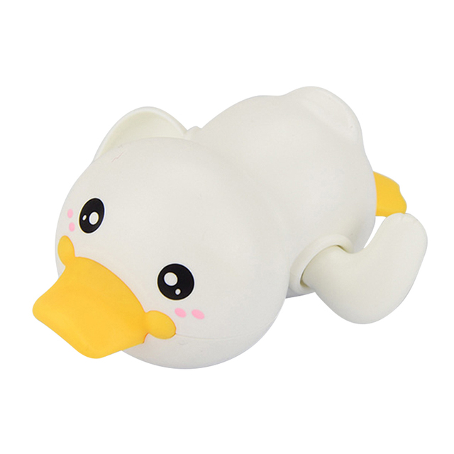 Zabawki do kąpieli dla niemowląt kąpiel dla dzieci bawiące się w wodzie kaczka na łańcuchu mechaniczna mała żółta kaczka wanienka zabawki do pływania - Wianko - 12