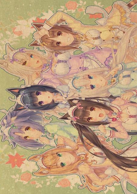 Plakat na ścianę Anime Nekopara - Retro obraz na płótnie do pokoju dziecięcego - Wianko - 6