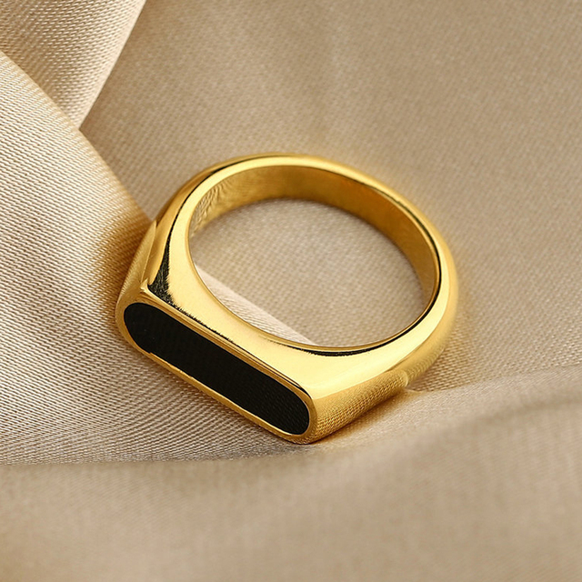Nowoczesne obrączki ślubne z 2021 r. ze złotą glazurowaną kroplą - oryginalna biżuteria gotycka dla kobiet, wykonana z wysokojakościowej stali nierdzewnej - Wianko - 18