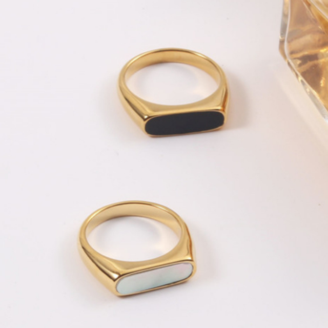 Nowoczesne obrączki ślubne z 2021 r. ze złotą glazurowaną kroplą - oryginalna biżuteria gotycka dla kobiet, wykonana z wysokojakościowej stali nierdzewnej - Wianko - 17