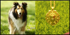 Antyczny naszyjnik z wisiorkiem Yorkshire Terrier - biżuteria Retro złoto/srebro - Wianko - 31
