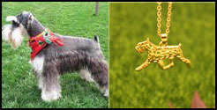 Antyczny naszyjnik z wisiorkiem Yorkshire Terrier - biżuteria Retro złoto/srebro - Wianko - 32