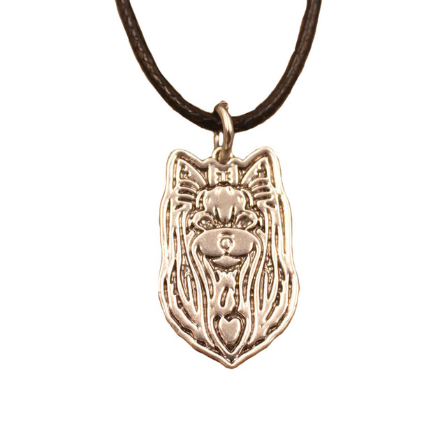 Antyczny naszyjnik z wisiorkiem Yorkshire Terrier - biżuteria Retro złoto/srebro - Wianko - 38