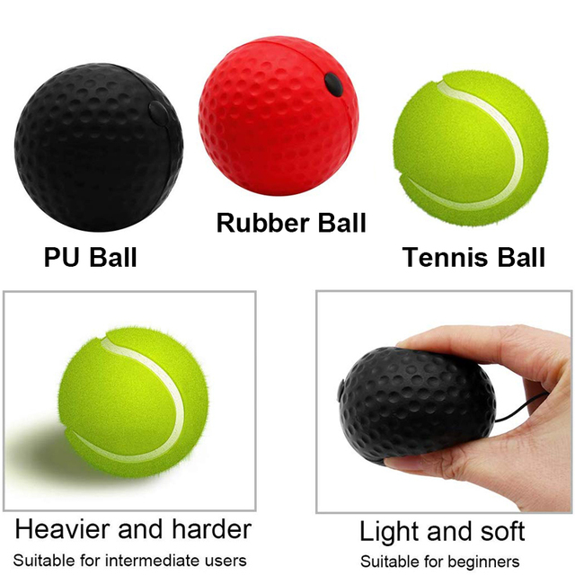 Bokserska piłka do treningu refleksu, prędkości reakcji i zwinności ręki oka z pałąkiem na głowie - Wianko - 15