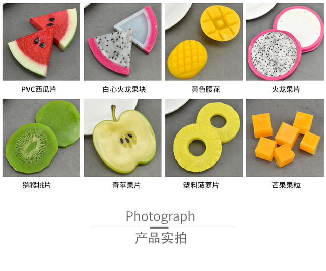 Sztucznie owocowe plastry - małe plastikowe modele do dekoracji imprez, fotografii ślubnych i kuchni - Wianko - 35