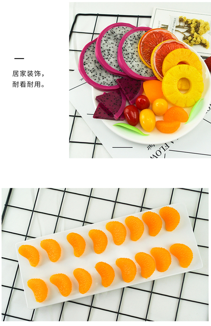 Sztucznie owocowe plastry - małe plastikowe modele do dekoracji imprez, fotografii ślubnych i kuchni - Wianko - 36