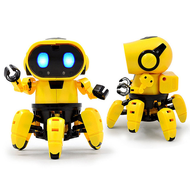 Podświetlana zabawka Robot Climb Octopus - pająk robot, 6 pazurów, akustyczno-optyczne, automatyczny pojazd, prezent dla dzieci - Wianko - 6