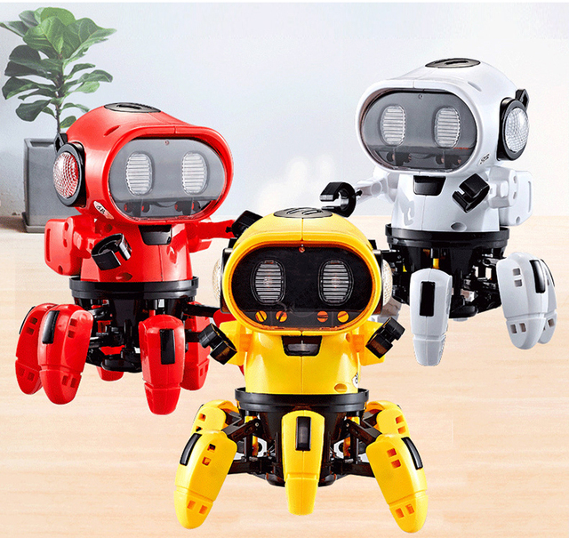 Podświetlana zabawka Robot Climb Octopus - pająk robot, 6 pazurów, akustyczno-optyczne, automatyczny pojazd, prezent dla dzieci - Wianko - 2