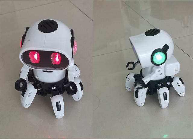Podświetlana zabawka Robot Climb Octopus - pająk robot, 6 pazurów, akustyczno-optyczne, automatyczny pojazd, prezent dla dzieci - Wianko - 5