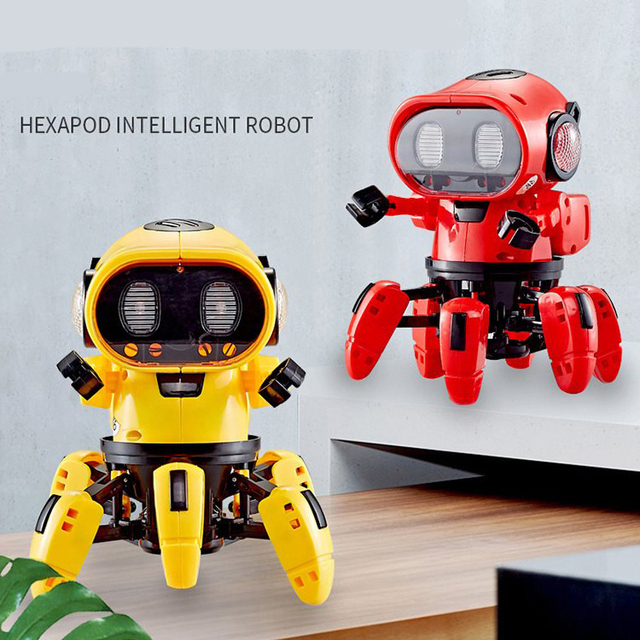 Podświetlana zabawka Robot Climb Octopus - pająk robot, 6 pazurów, akustyczno-optyczne, automatyczny pojazd, prezent dla dzieci - Wianko - 1