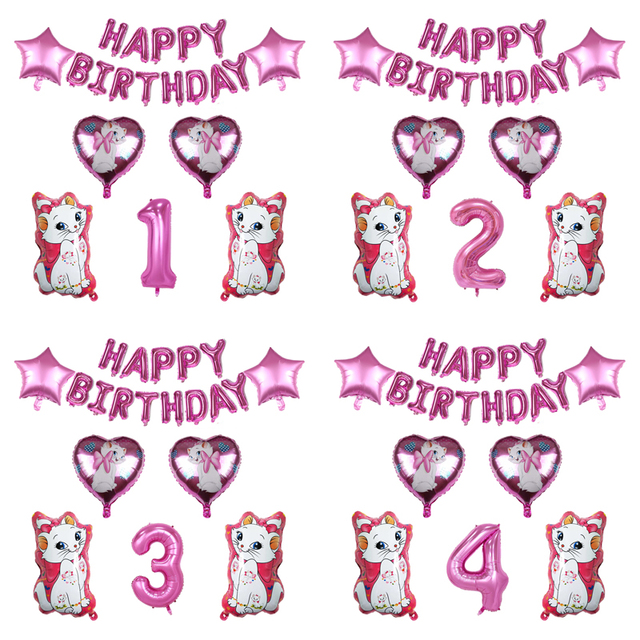 20 sztuk Disney Cartoon Marie Cat różowe lateksowe balony dekoracyjne na przyjęcie urodzinowe - Wianko - 1